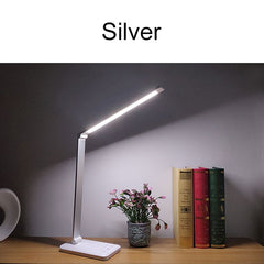 LED Bedside Table Lamp in Silver