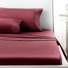 Red 1800 Thread Count Sheets