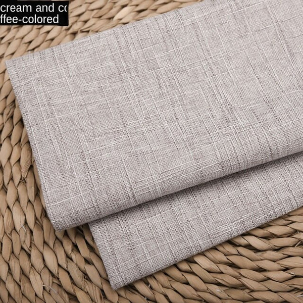 Wide 59&quot; Dense Plain Old Coarse Cotton Linen Slub Upholstery Sofa Fabric Cushion Tablecloth Chair Cover Material By the Yard